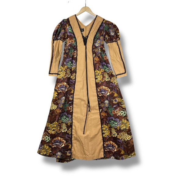 Gunne Sax Dresses & Skirts - Vtg Gunne Sax California Tapestry Maxi Dress Womens 11 Renaissance Cottagecore